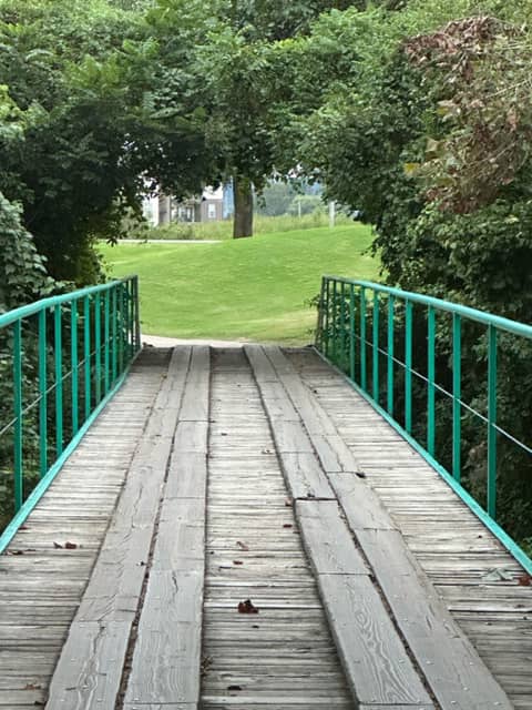 Bridge on cart path