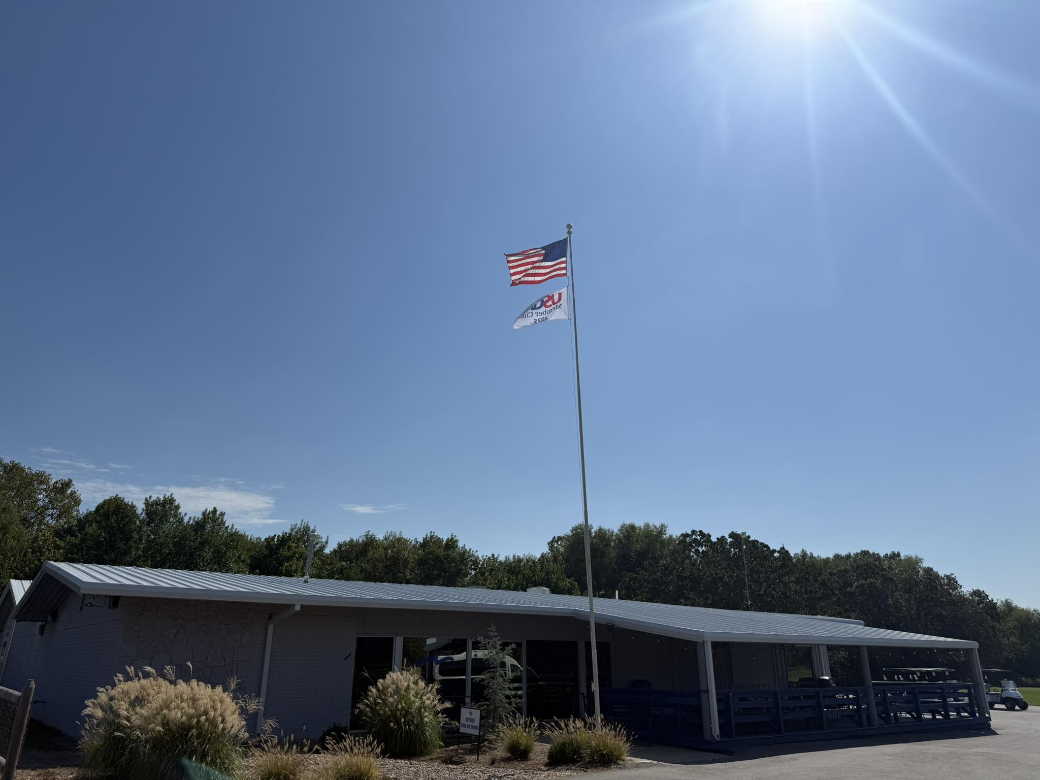 Flag on golf course
